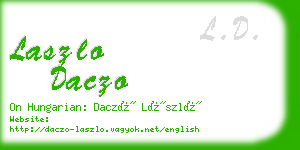 laszlo daczo business card